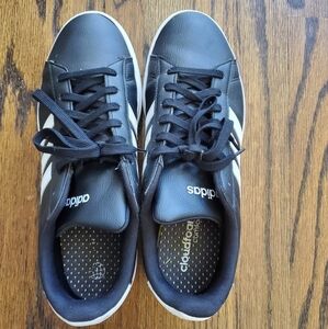 Adidas Men's Black Sneakers Grand Court Cloudfoam